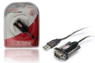 UNITEK Y-105A kabel równoległy Czarny 1,5 m USB Typu-A DB-9 - 5