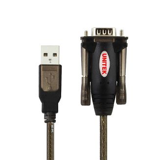 UNITEK Y-105A kabel równoległy Czarny 1,5 m USB Typu-A DB-9 - 3