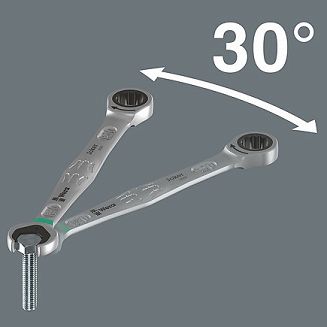 Zestaw kluczy płasko-oczkowych z grzechotką 6000 Joker z listą magnetyczną - 11