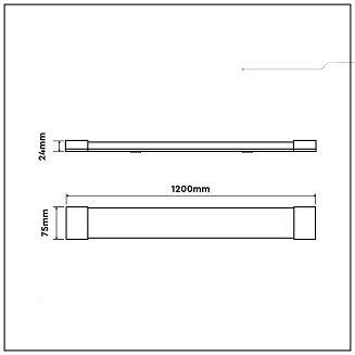 Oprawa LED V-TAC VT-8330 30W liniowa, natynkowa 120cm 155Lm/W 4000K 4650lm (SKU 20363) Biały - 9