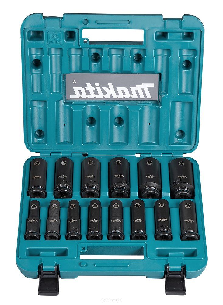 Makita E-16586 Gniazdo udarowe Wpływ socket set Czarny, Zielony