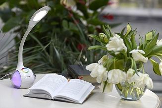 Lampka na biurko stołowa biurkowa LED Activejet RAINBOW RGB biała - 4