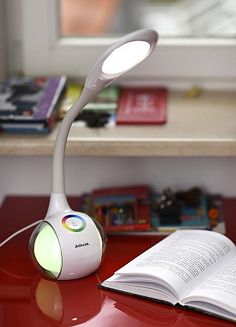 Lampka na biurko stołowa biurkowa LED Activejet RAINBOW RGB biała - 3