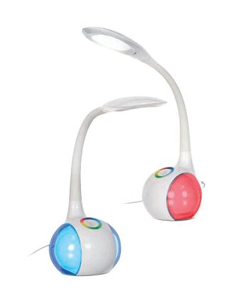 Lampka na biurko stołowa biurkowa LED Activejet RAINBOW RGB biała