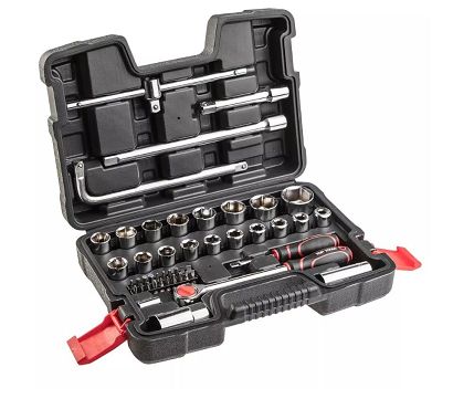 Klucze nasadowe Top Tools 1/4", 1/2" zestaw 47 sztuk