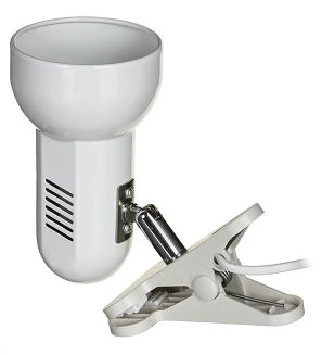 Lampka na biurko mocowana na klips kolor biały metalowa duży gwint E27 - 4