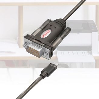 UNITEK ADAPTER USB-C - 1X RS-232, Y-1105K - 5