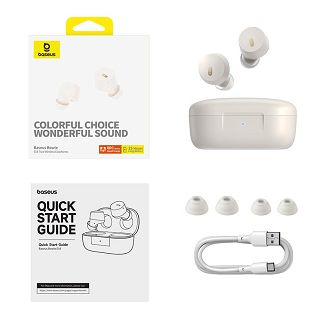 Słuchawki bezprzewodowe Baseus Bowie E18 (biały) - 9