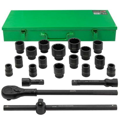 ROCKFORCE ZESTAW KLUCZY UDAR.21el. 3/4"  12KĄT.  17-50mm