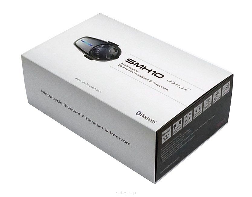 Interkom Motocyklowy Sena SMH10D-10 Bluetooth 3.0 900M z mikrofonem na pałąku, zestaw na 2 kaski