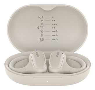 BELKIN SŁUCHAWKI BT Z OTWARTYM UCHEM CLEARFIT, KREMOWE - 4