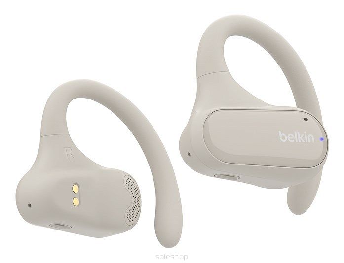 BELKIN SŁUCHAWKI BT Z OTWARTYM UCHEM CLEARFIT, KREMOWE