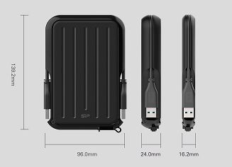 Dysk zewnętrzny HDD Silicon Power Armor A66 (4TB; 2,5
