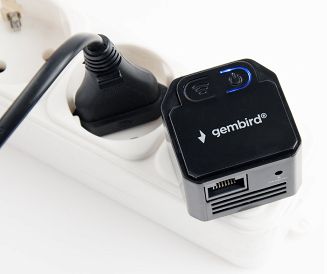 GEMBIRD WIFI REPEATER MINI WNP-RP300-03-BK B/G/N300 + GNIAZDO RJ45, DO GNIAZDKA 230V, CZARNY - 5