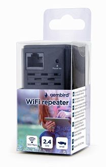 GEMBIRD WIFI REPEATER MINI WNP-RP300-03-BK B/G/N300 + GNIAZDO RJ45, DO GNIAZDKA 230V, CZARNY - 6