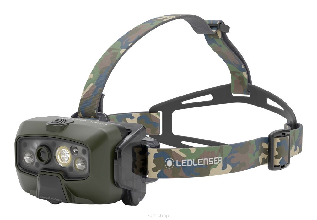 Ledlenser HF8R Core RGB Camouflage - latarka czołowa LED, zielona