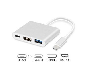 MACLEAN ADAPTER USB 3.1 C-HDMI 4K + USB 3.0 + USB C MCTV-840 - 4