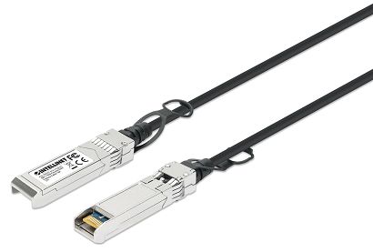 Intellinet 508391 kabel InfiniBand / światłowodowy 1 m SFP+ Czarny, Srebrny