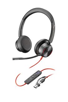 POLY Zestaw słuchawkowy Blackwire 8225 Stereo USB-C z certyfikatem Microsoft Teams + przejściówka USB-C/A - 3