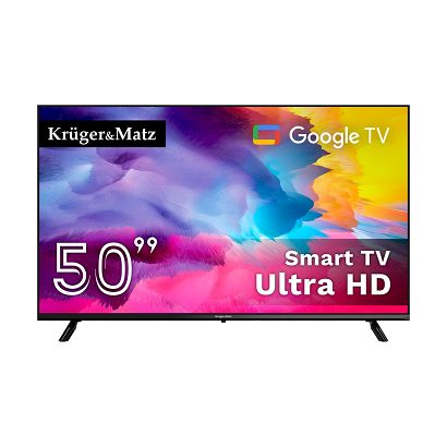 Telewizor Kruger&Matz 50"; UHD Google TV  DVB-T2/T/C  H.265  HEVC