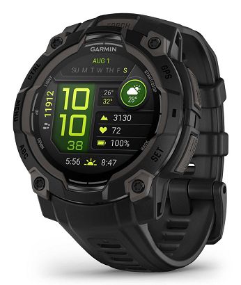 Zegarek sportowy Garmin Instinct 3 AMOLED 45mm Czarny