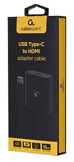 GEMBIRD ADAPTER NA KABLU USB TYP-C DO HDMI 4K 30HZ, 15CM, CZARNY - 5