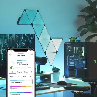 Nanoleaf Shapes Black Mini Triangles Expansion Pack (10 paneli) - 4