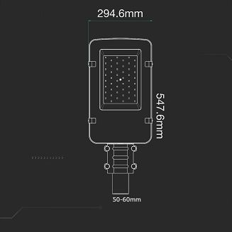 Oprawa uliczna LED V-TAC VT-100ST 100W SAMSUNG CHIP 6500K 10000lm (SKU 215301) Szary - 10