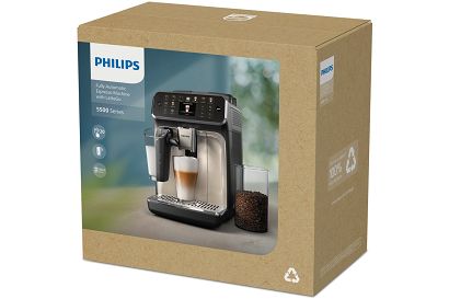 Philips | Ekspres do kawy | EP5549/70 Seria 5500 LatteGo | Ciśnienie pompy 15 bar | Wbudowany spieniacz do mleka | Automatyczny | 1500 W | Czarny