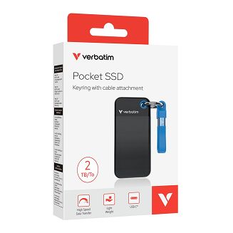 Verbatim Pocket SSD 2 TB USB Type-C 3.2 Gen 2 (3.1 Gen 2) Czarny, Niebieski - 3