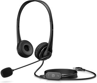 Słuchawki z mikrofonem HP Stereo USB Headset G2 przewodowe czarne 428H5AA - 3