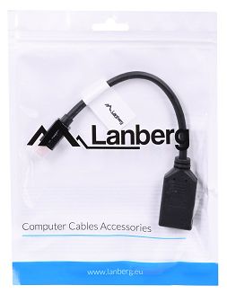 Adapter Lanberg AD-0003-BK (Mini DisplayPort M - DisplayPort F; 0,10m; kolor czarny) - 5