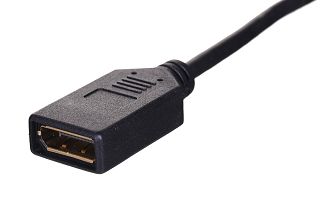 Adapter Lanberg AD-0003-BK (Mini DisplayPort M - DisplayPort F; 0,10m; kolor czarny) - 4