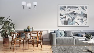 Żyrandol klasyczna lampa sufitowa wisząca Activejet MIRA Chrom potrójna 3xE27 do salonu - 4