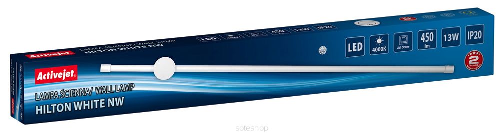 Lampa ścienna LED Activejet AJE-HILTON White NW