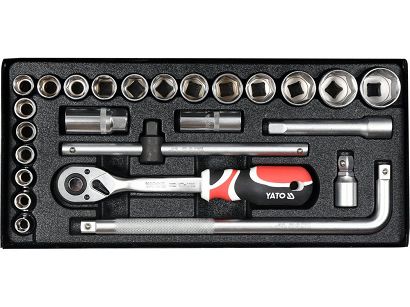 Zestaw kluczy 1/2" 25 elementów