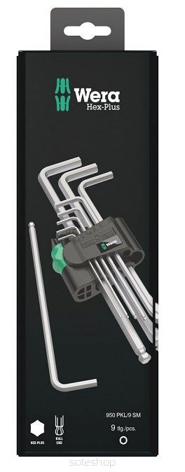 Zestaw kluczy imbusowych w kształcie litery L Metryczny 9 szt.