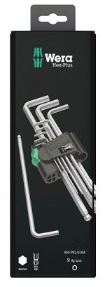 Zestaw kluczy imbusowych w kształcie litery L Metryczny 9 szt.