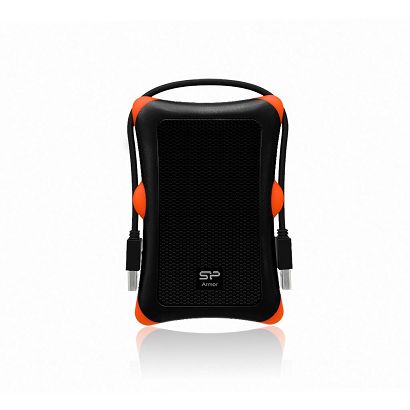 Dysk zewnętrzny HDD Silicon Power Armor A30 (1TB; 2.5"; USB 3.2; 5400 obr/min; Orange-Black; SP010TBPHDA30S3K)