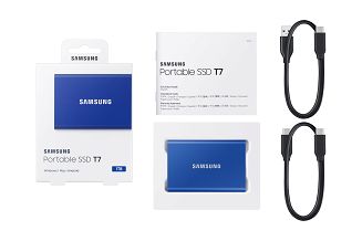 Dysk zewnętrzny SSD Samsung T7 (1TB; USB 3.2; niebieski; MU-PC1T0H/WW) - 12