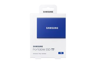 Dysk zewnętrzny SSD Samsung T7 (1TB; USB 3.2; niebieski; MU-PC1T0H/WW) - 9
