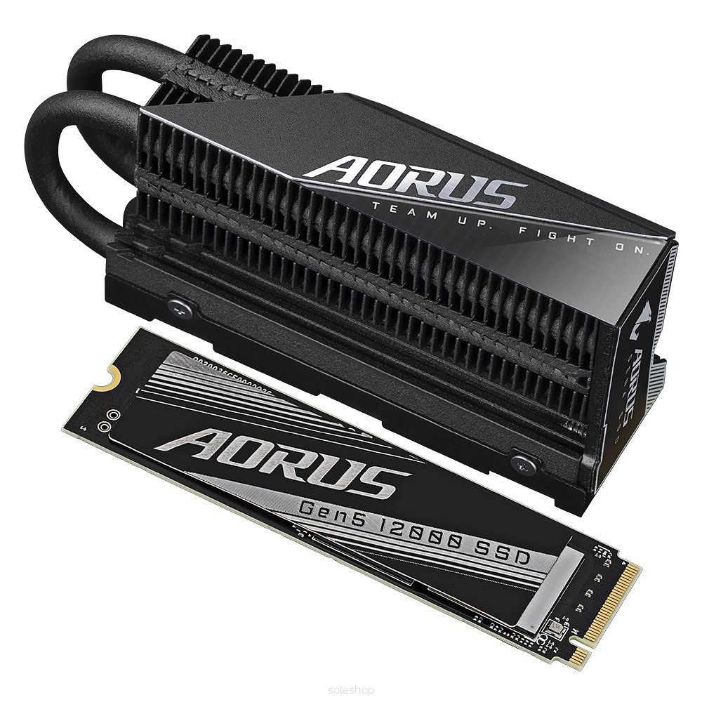 Dysk SSD Gigabyte AORUS 12000 1TB M.2 NVMe Gen5 z radiatorem 11700/9500 MB/s