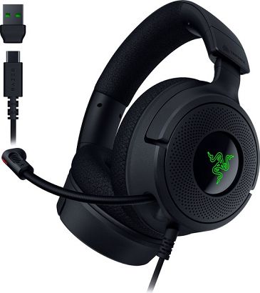 Razer Kraken V4 X Zestaw słuchawkowy Przewodowa Opaska na głowę Gaming USB Type-C / USB Type-A Czarny