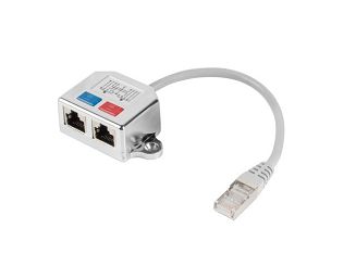 Adapter Lanberg AD-0026-S (RJ45 M - 2 x RJ45 F; kolor szary) - 3