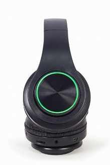 GEMBIRD SŁUCHAWKI STEREOFONICZNE LED BLUETOOTH CZARNE + MIKROFON + REGULACJA - 7