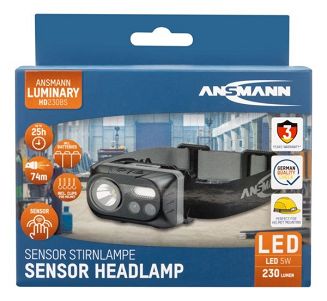 Ansmann HD230BS Czarny Latarka czołowa COB LED - 3