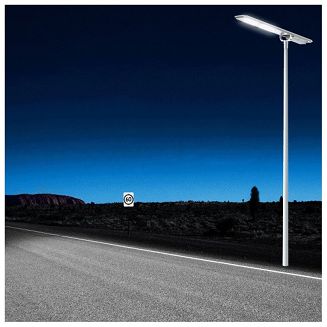POWERNEED SOLARNA LAMPA ULICZNA ATLAS 4000LM, LED X40, PANEL SOLARNY 38.4W, CZUJNIK RUCHU I ZMIERZCHOWY, SREBRNA, SSL34 - 11
