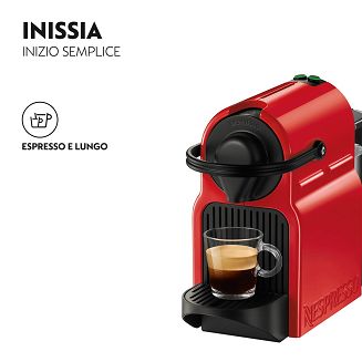 Ekspres kapsułkowy Krups Nespresso Inissia XN1005 (1260W; kolor czerwony) - 2