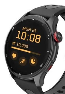 Inteligentny zegarek myPhone z GPS, diodą AMOLED, 1,43 cala, wodoodporny, czarny - 3