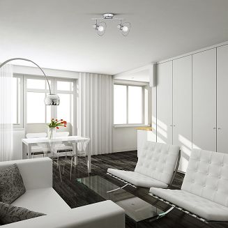 Listwa reflektorowa podwójna sufitowa ścienna chrom Activejet GIZEL kinkiet E14 do salonu - 7